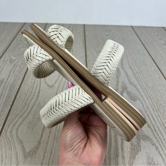 Dolce Vita Women's  Inya Braided Womev Strap Flat Sandals 6.5 Ivory $100 - Picture 4 of 8